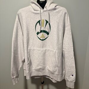 Champion Light Gray Packers Hoodie With Logo